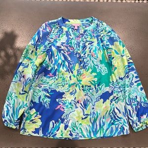 EUC Lilly Pulitzer silk Elsa Top HOLY GRAIL XS